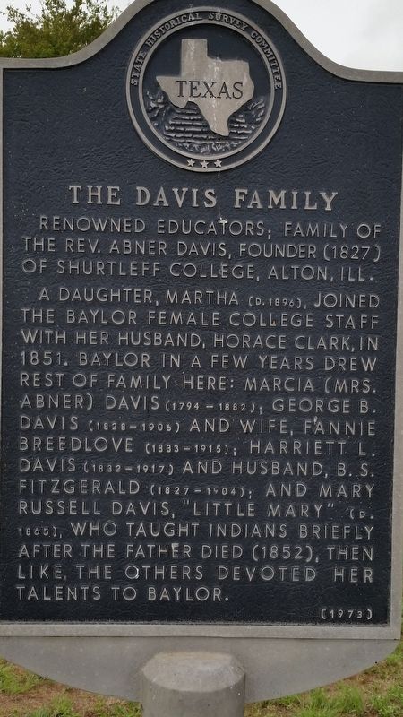 The Davis Family Marker image. Click for full size.
