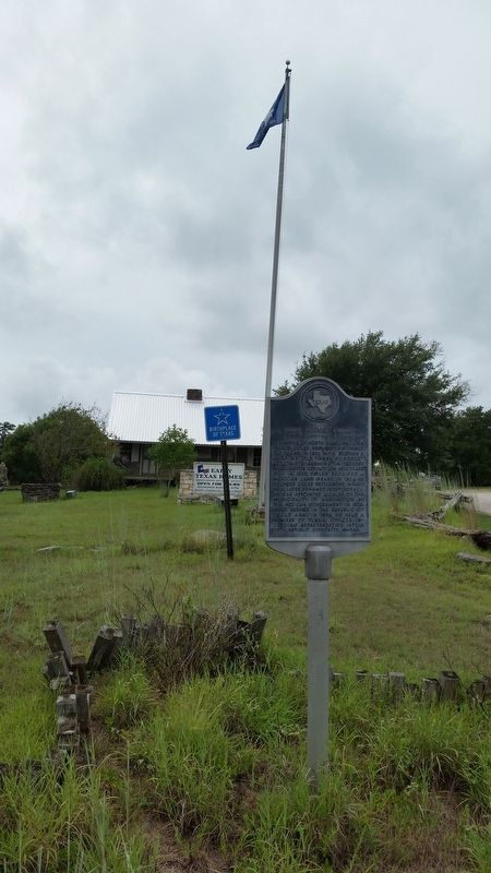John Prince Coles Cabin and Marker. image. Click for full size.