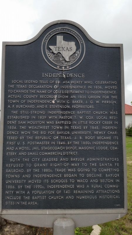Independence Marker. Click for full size. Independence Marker image. Click for full size.