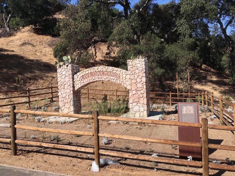 Live Oak Manor Marker and Rock Arch image. Click for full size.