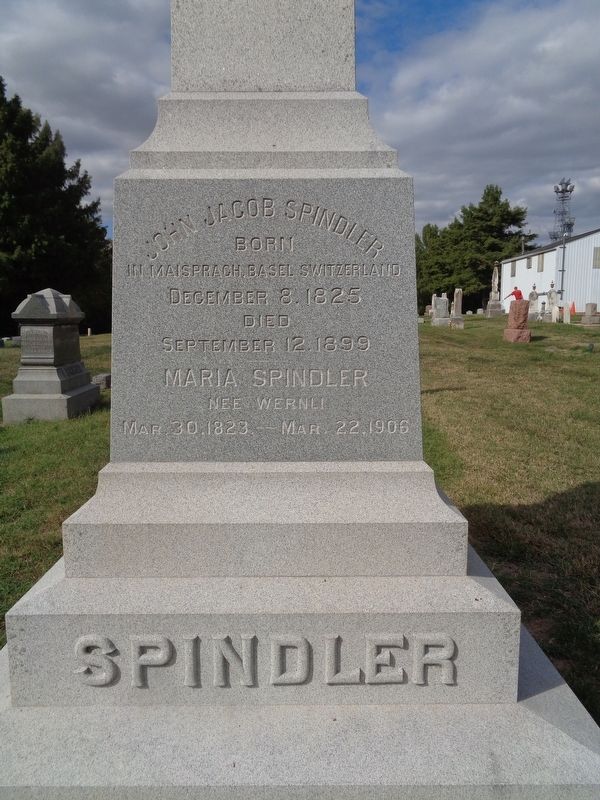 John Jacob Spindler grave image. Click for full size.