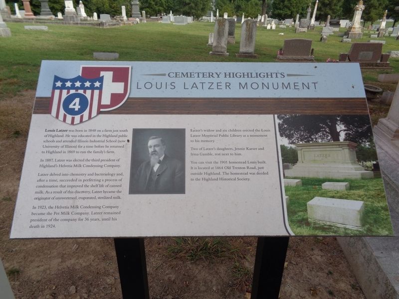 Louis Latzer Monument image. Click for full size.