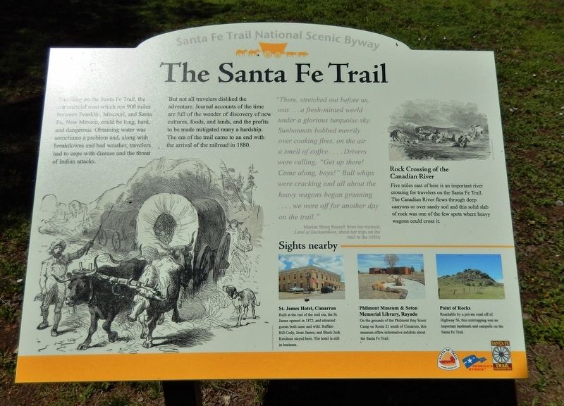 The Santa Fe Trail Marker image. Click for full size.