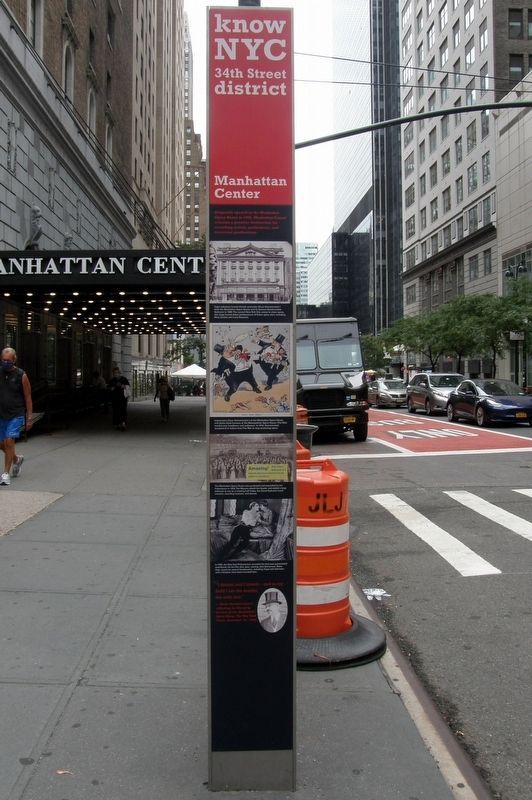Manhattan Center wayside back image. Click for full size.