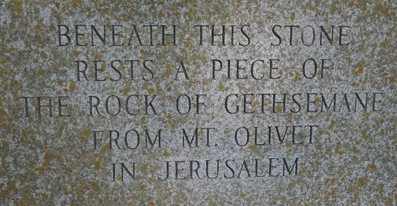 A Piece of the Rock of Gethsemane Marker image. Click for full size.