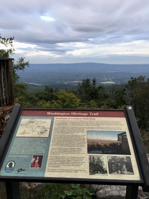 Washington Heritage Trail - Overlook at Cacapon State Park Marker image. Click for full size.
