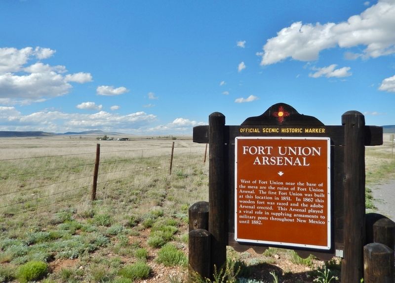 Fort Union Arsenal (<i>marker south side</i>) image. Click for full size.