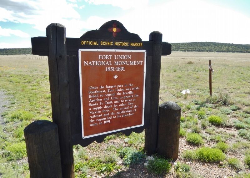 Fort Union National Monument (<i>marker north side</i>) image. Click for full size.