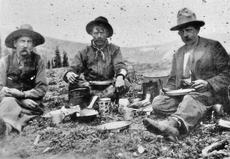 Marker detail: Santa Fe Trail Travelers. Click for full size. Marker detail: Santa Fe Trail Travelers image. Click for full size.
