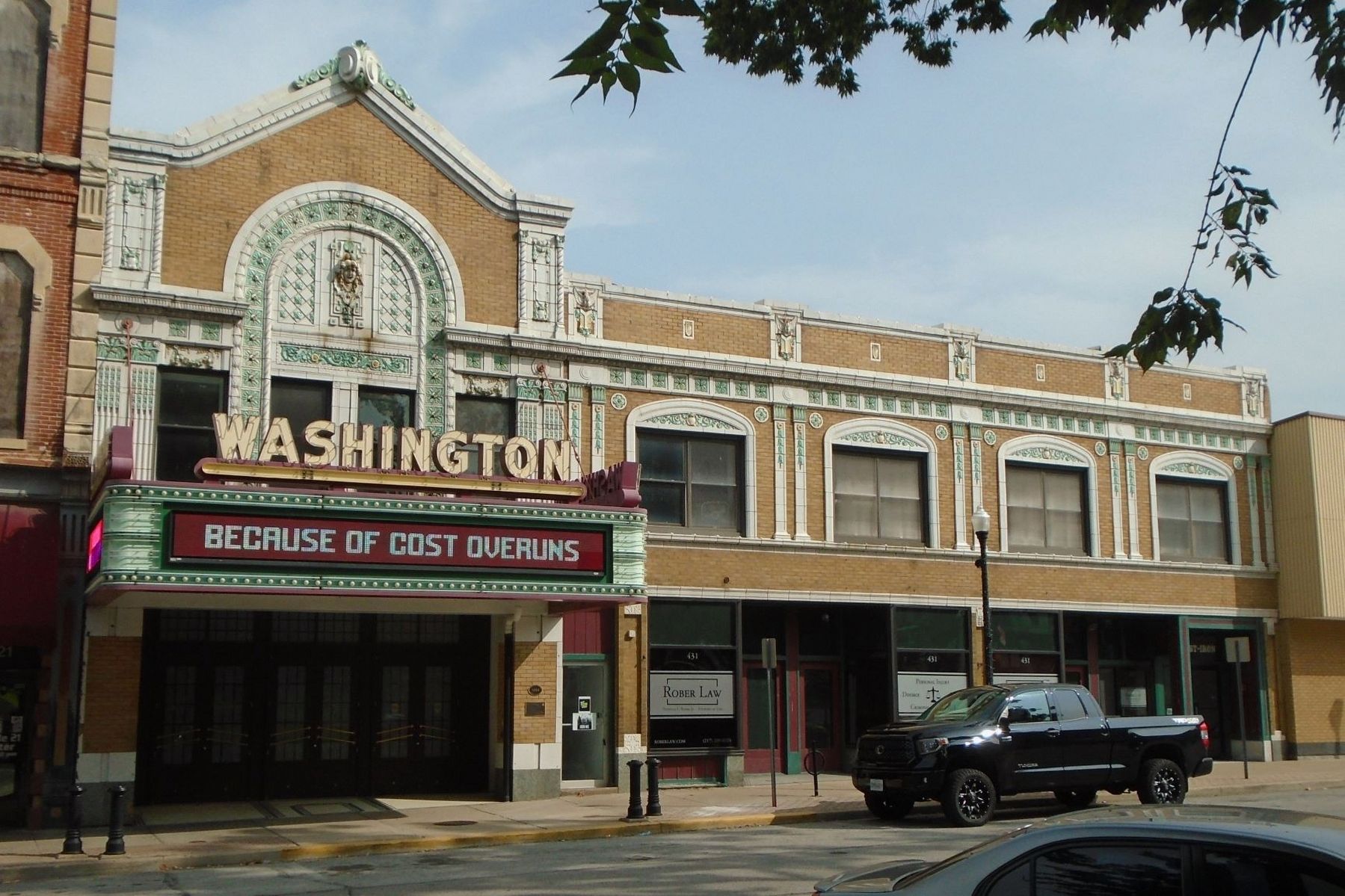 Washington Theater and Markers image. Click for full size.