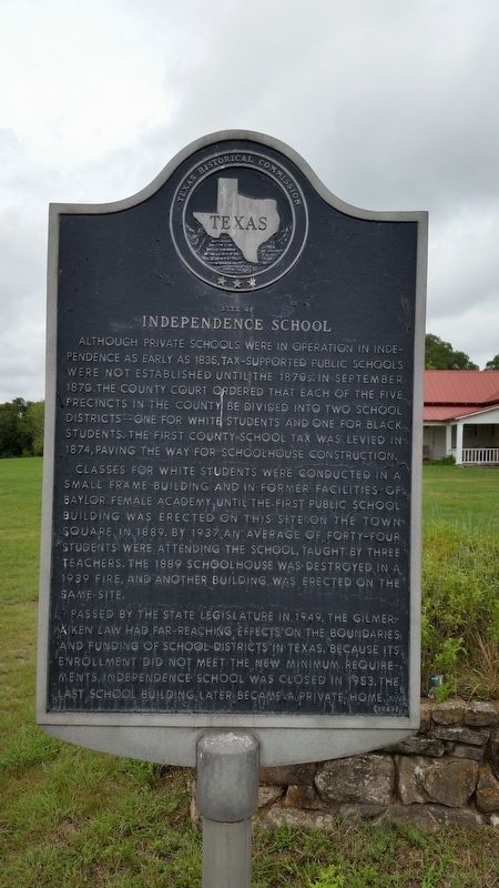Site of Independence School Marker image. Click for full size.