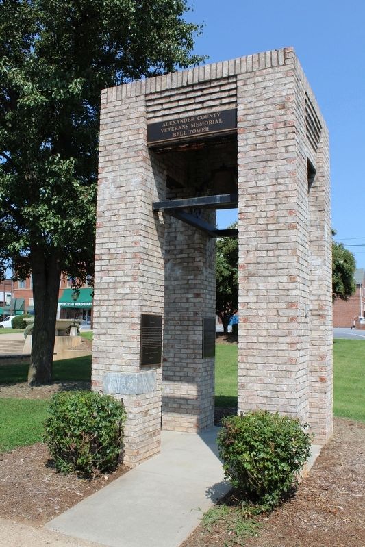 Alexander County Veterans Memorial Bell Tower Marker image. Click for full size.