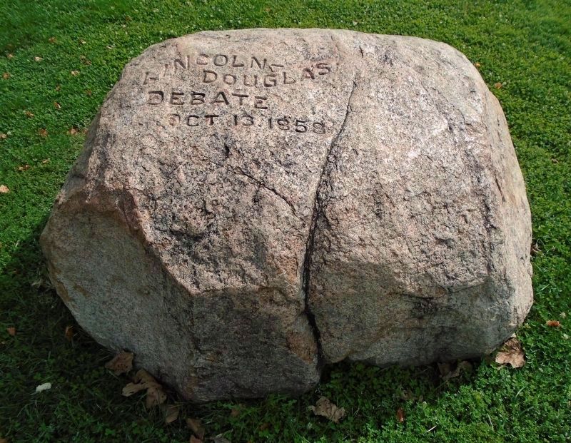 Lincoln-Douglas Debate Rock Marker image. Click for full size.