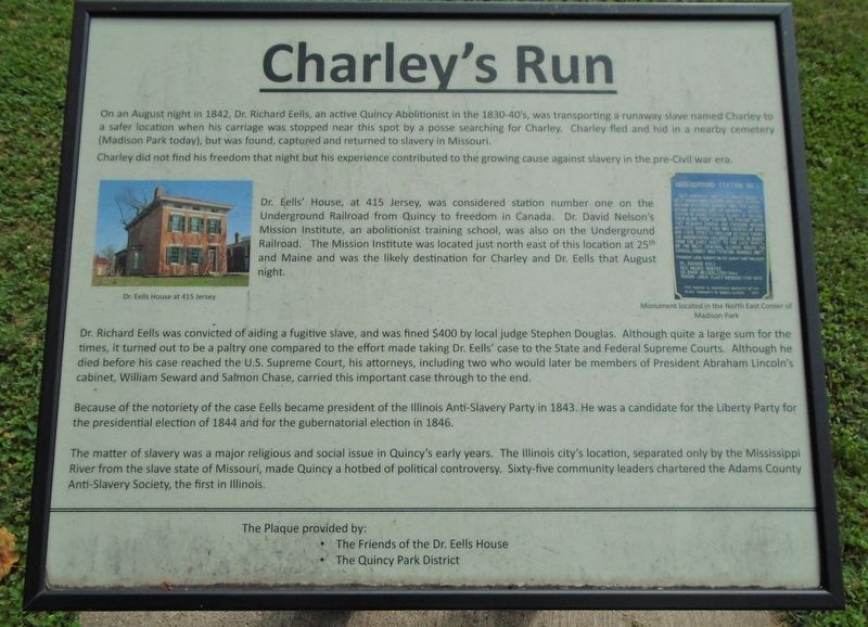 Charley's Run Marker. Click for full size. Charley's Run Marker image. Click for full size.
