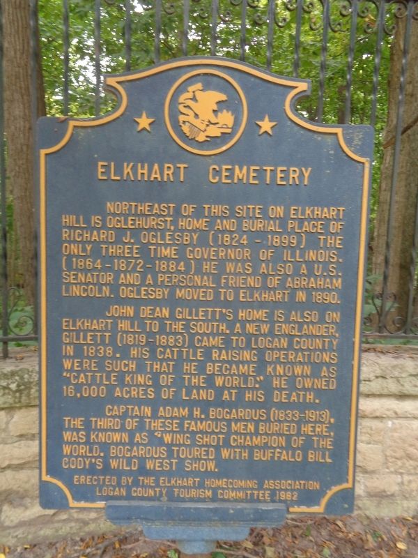 Elkhart Cemetery Marker image. Click for full size.