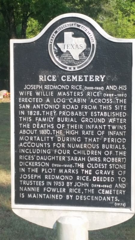 Rice Cemetery Marker image. Click for full size.
