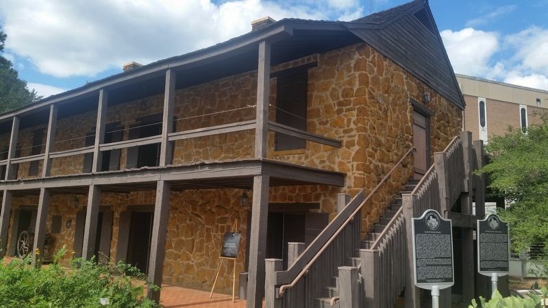 The Stone Fort Museum Marker is the second from the left. image. Click for full size.