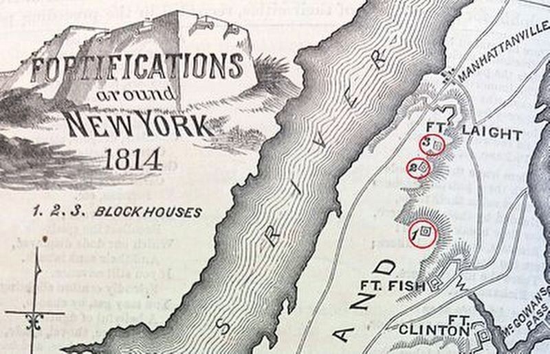 The 1814 defenses and Blockhouse No. 1. Click for full size. The 1814 defenses and Blockhouse No. 1 image. Click for full size.