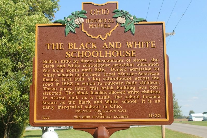 The Black and White Schoolhouse Marker image. Click for full size.