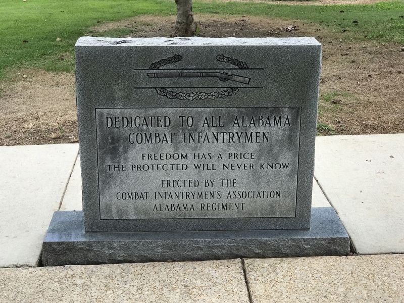 Alabama Combat Infantrymen Monument (Back) image. Click for full size.