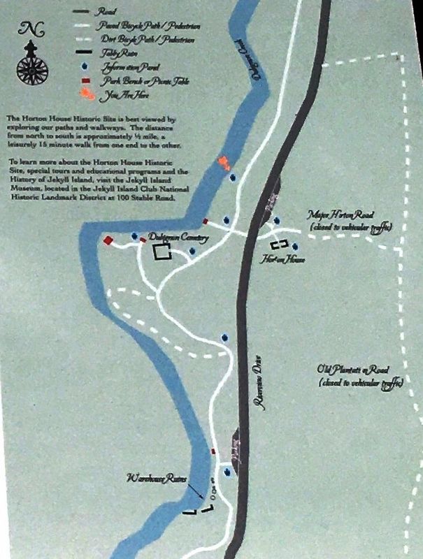 Horton House Historic Site map of paths and walkways image. Click for full size.