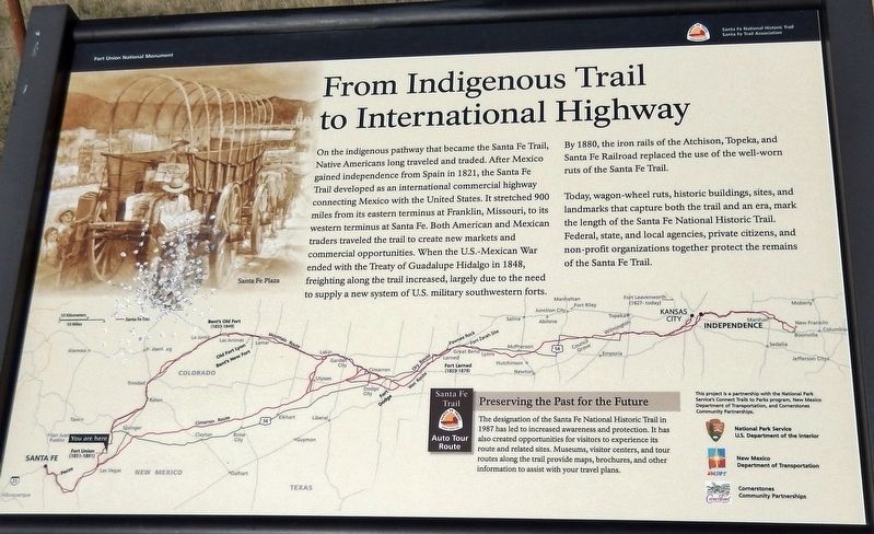 From Indigenous Trail to International Highway Marker image. Click for full size.