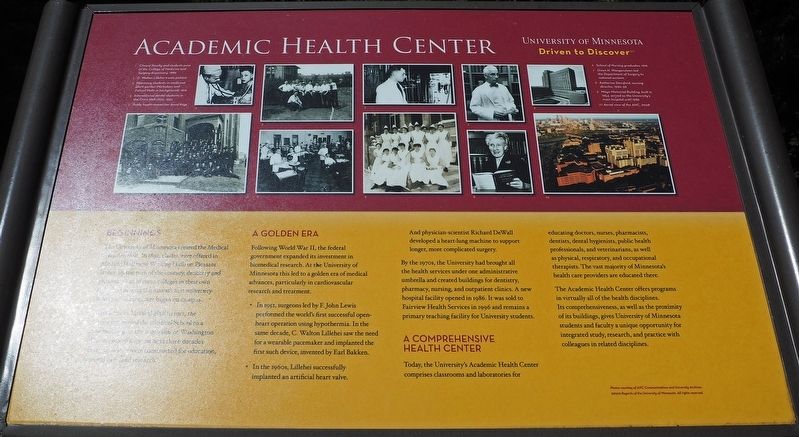Academic Health Center marker image. Click for full size.