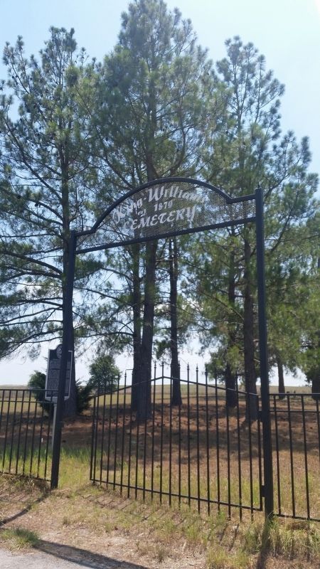 King-Williams Cemetery and Marker. Click for full size. King-Williams Cemetery and Marker image. Click for full size.