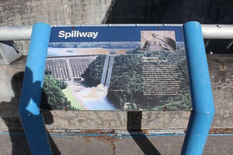 Fontana Dam Spillway Marker image. Click for full size.
