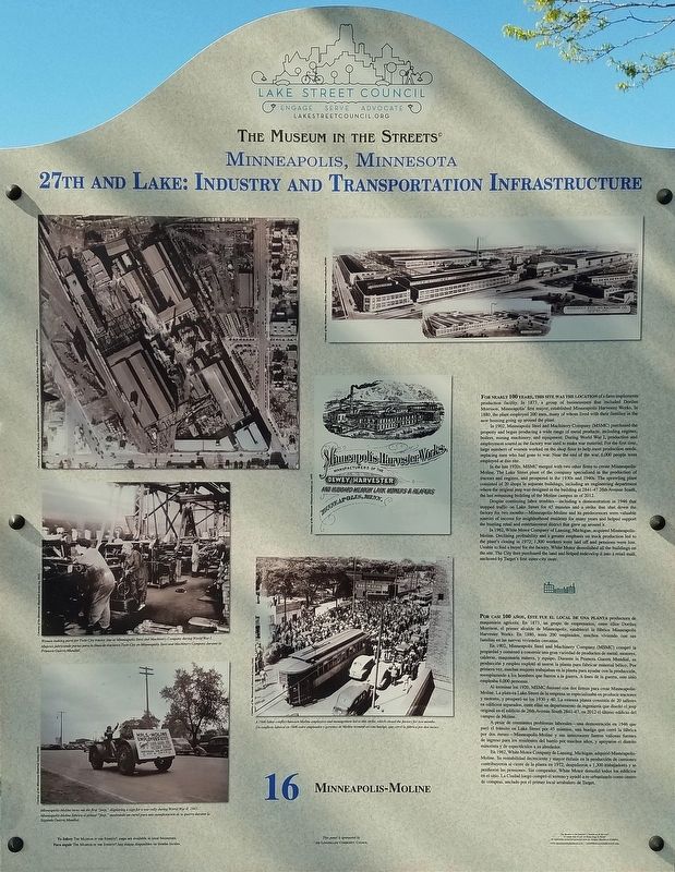Minneapolis-Moline marker. Click for full size. Minneapolis-Moline marker image. Click for full size.
