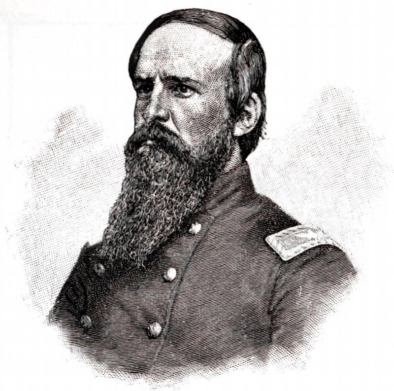 Col. Edward E. Cross<br>Commanding the 1st Brigade of Caldwell's Division<br>Killed near Devil's Den image. Click for full size.