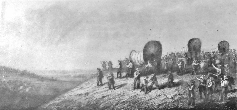 Marker detail: Indian Alarm on the Cimarron River image. Click for full size.