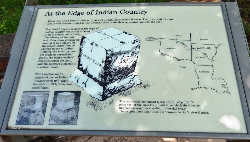 At the Edge of Indian Country Marker image. Click for full size.