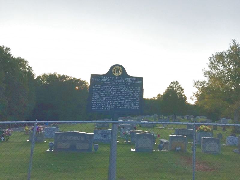 Pleasant Hill United Methodist Church Cemetery Marker image. Click for full size.