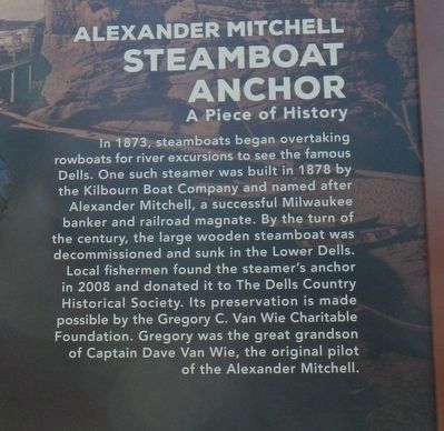 Alexander Mitchell Steamboat Anchor Marker image. Click for full size.