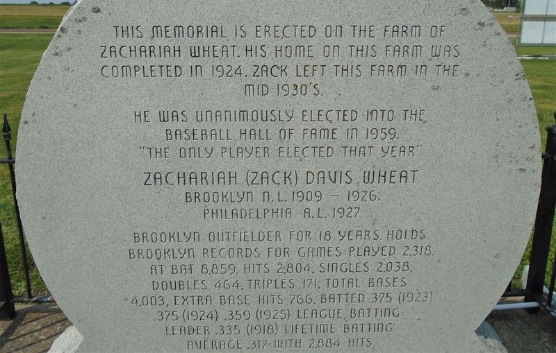 Zachariah (Zack) Davis Wheat Marker (back) image. Click for full size.