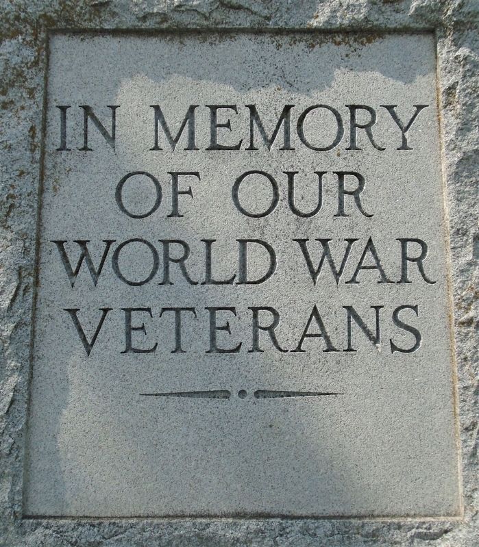World War Memorial Dedication. Click for full size. World War Memorial Dedication image. Click for full size.