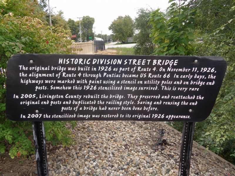 Historic Division Street Bridge Marker image. Click for full size.
