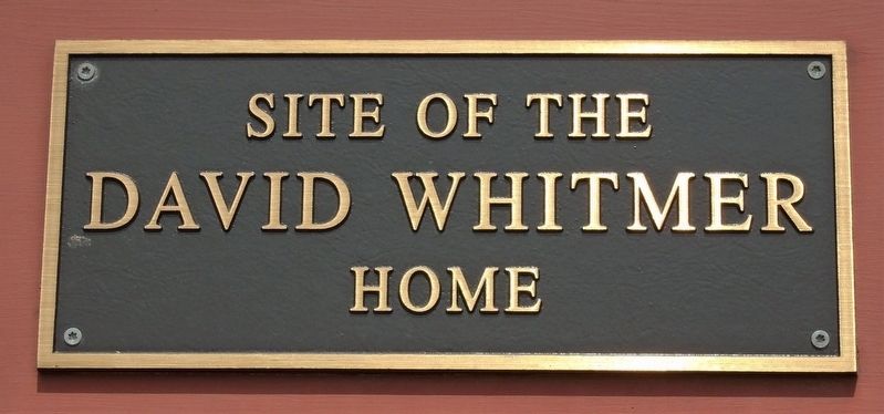 Site of the David Whitmer Home Marker image. Click for full size.