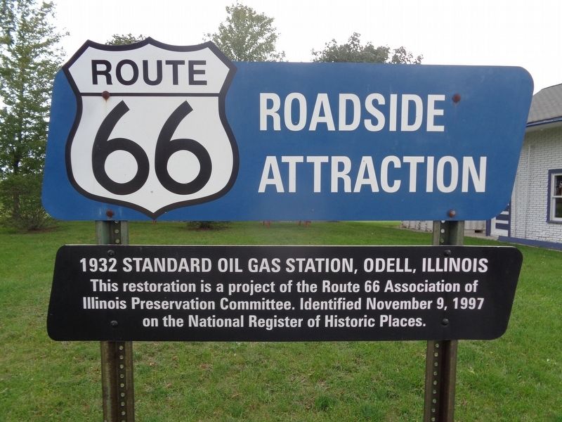 1932 Standard Oil Gas Station, Odell, Illinois Marker image. Click for full size.