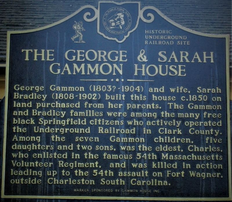 The George and Sarah Gammom House Marker image. Click for full size.
