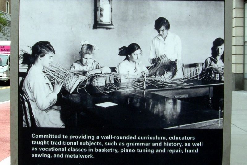 New York Institute for the Blind wayside, back detail. Click for full size. New York Institute for the Blind wayside, back detail image. Click for full size.