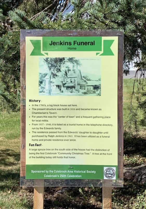 Jenkins Funeral Marker image. Click for full size.