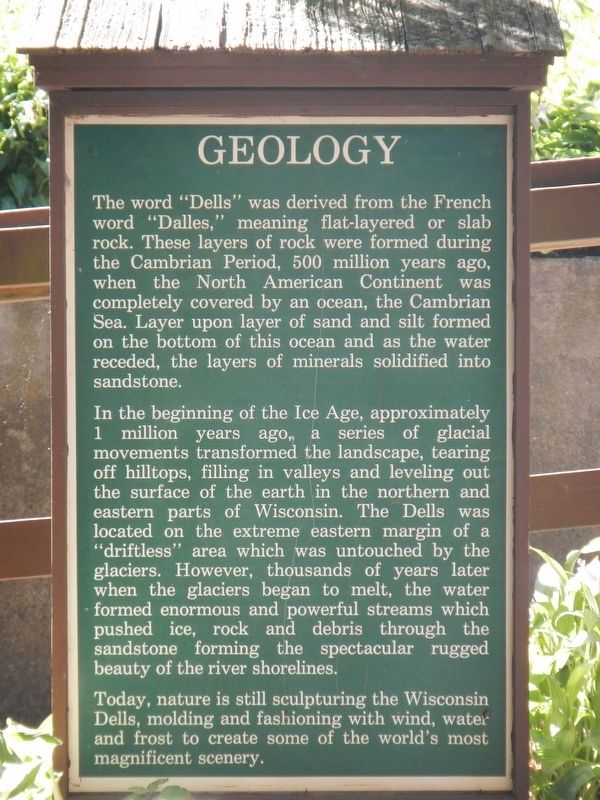 Geology of the Wisconsin Dells Marker image. Click for full size.