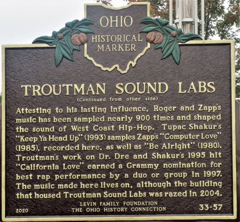 Troutman Sound Labs Marker [Reverse] image. Click for full size.