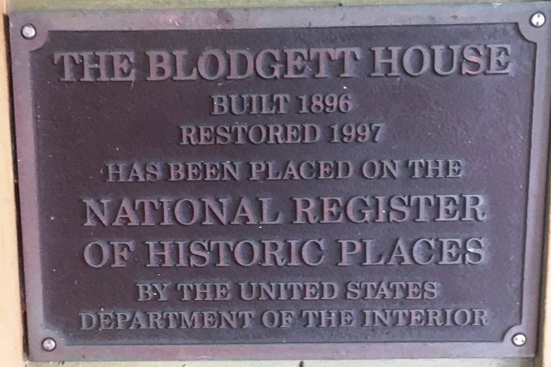 Delos A. Blodgett House Marker image. Click for full size.