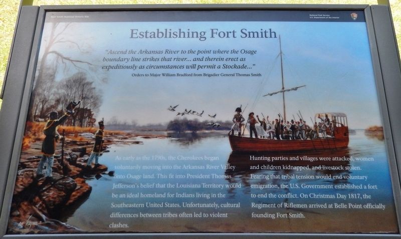 Establishing Fort Smith Marker image. Click for full size.
