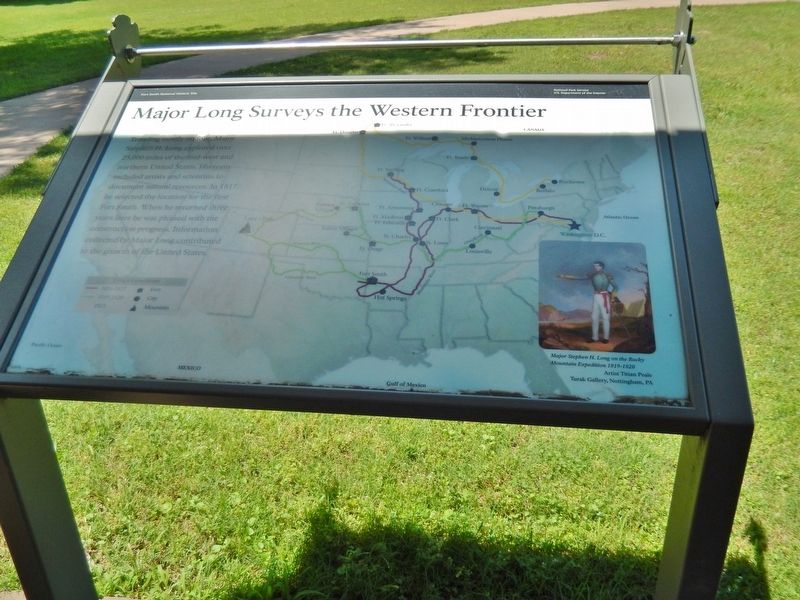 Major Long Surveys the Western Frontier Marker image. Click for full size.