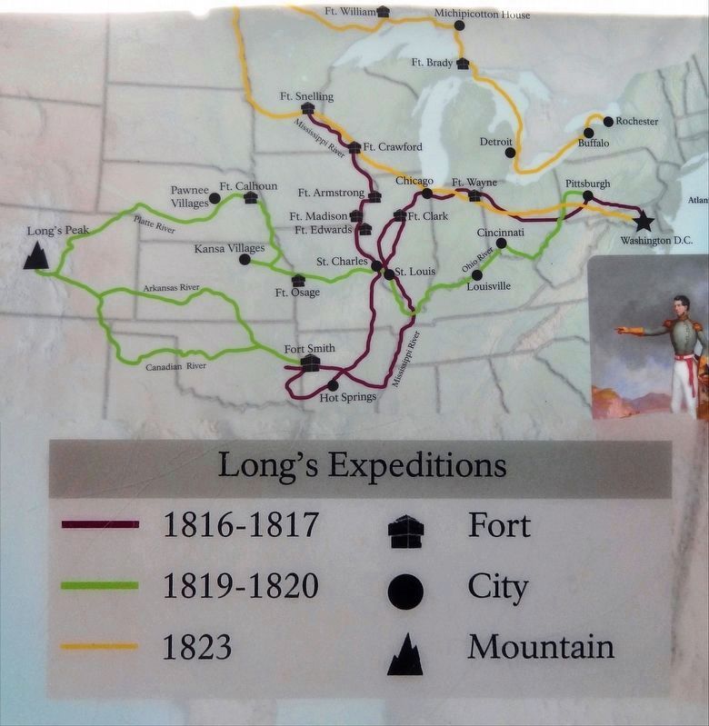 Marker detail: Long's Expeditions image. Click for full size.