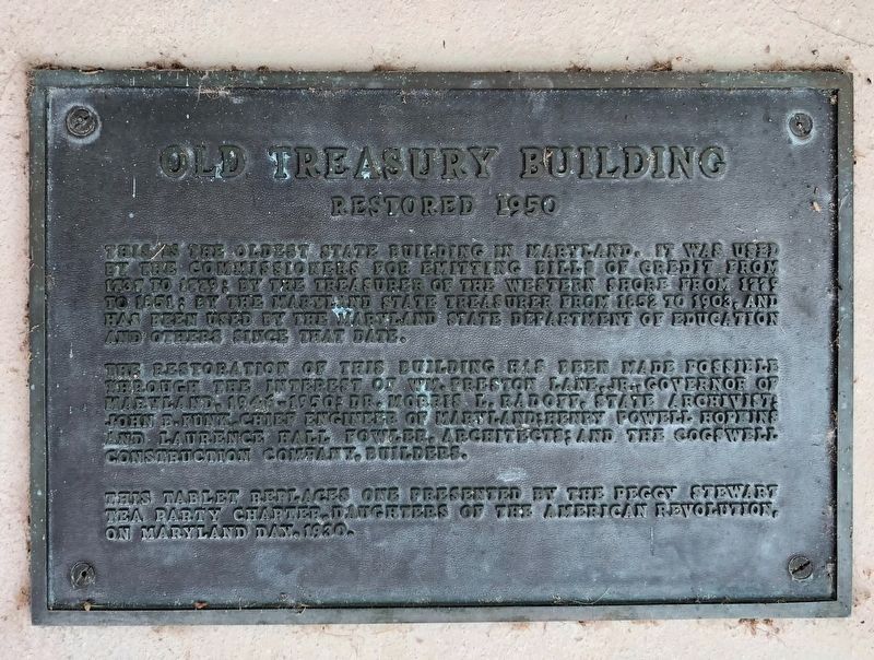 Old Treasury Building Marker image. Click for full size.